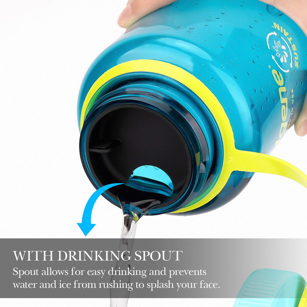Linkidea 4 Pack Water Bottle Silicone Splashguard Compatible with Nalgene Sustain Wide Mouth 32oz, Anti-Spill Splash Guard for Wide-Necked Bottles with 53mm Opening, Waterbottle Easy Sipper - JF3C