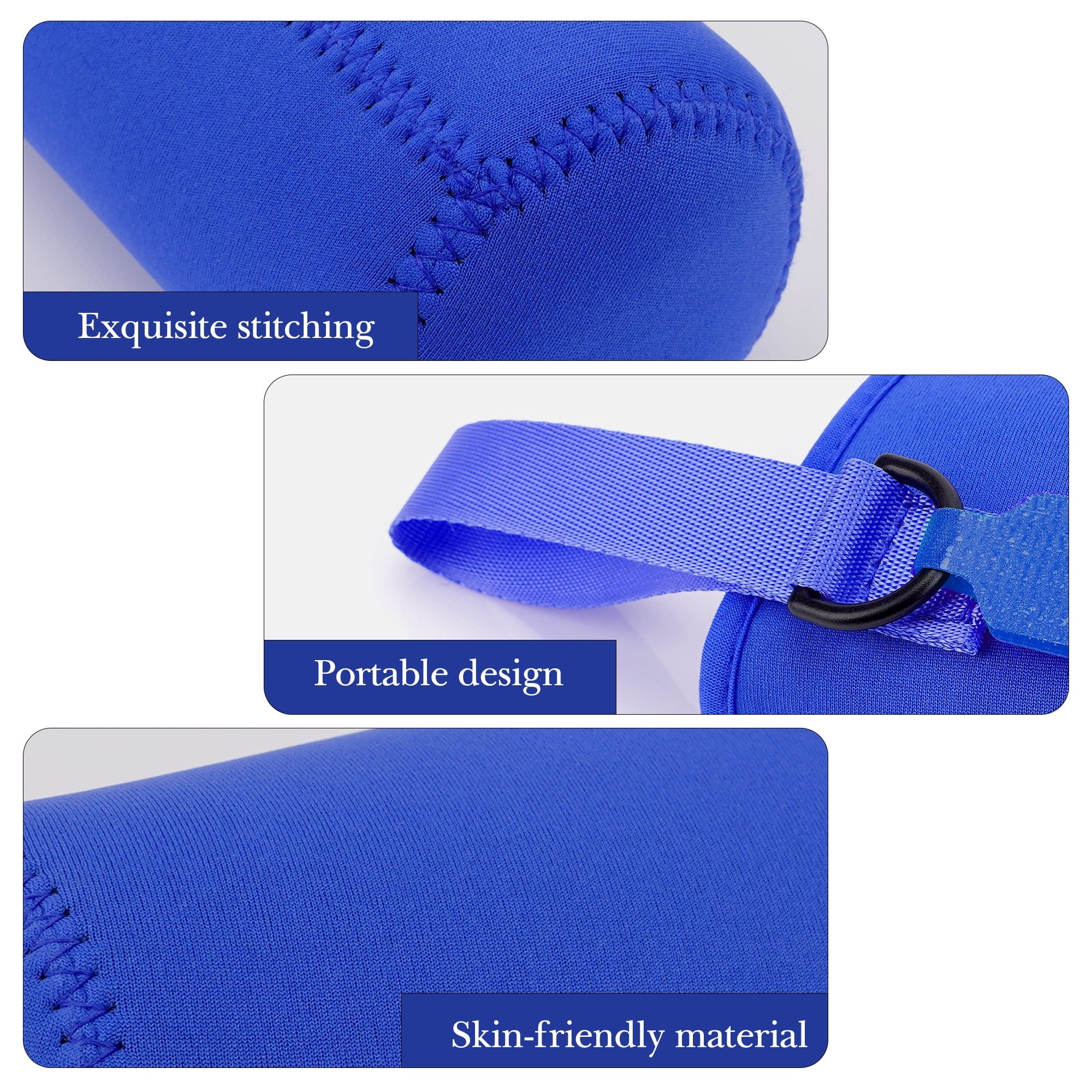 Linkidea Water Bottle Sleeve Compatible with CamelBak Eddy+ Tritan 14oz, Steel 12oz Kids Bottle, Waterbottle Holder Bag with Name Tag, Navy Blue - HF8X