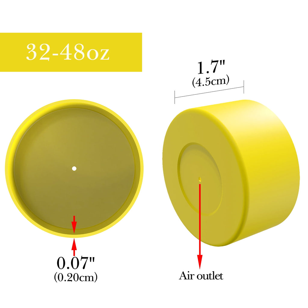 Linkidea 2 Pack Water Bottle Boot Compatible with Nalgene Sustain Wide Mouth 32oz/48oz, Narrow Mouth 32oz, Silicone Anti-Slip Bottle Bottom Bumper Protector (Yellow) - QUTA