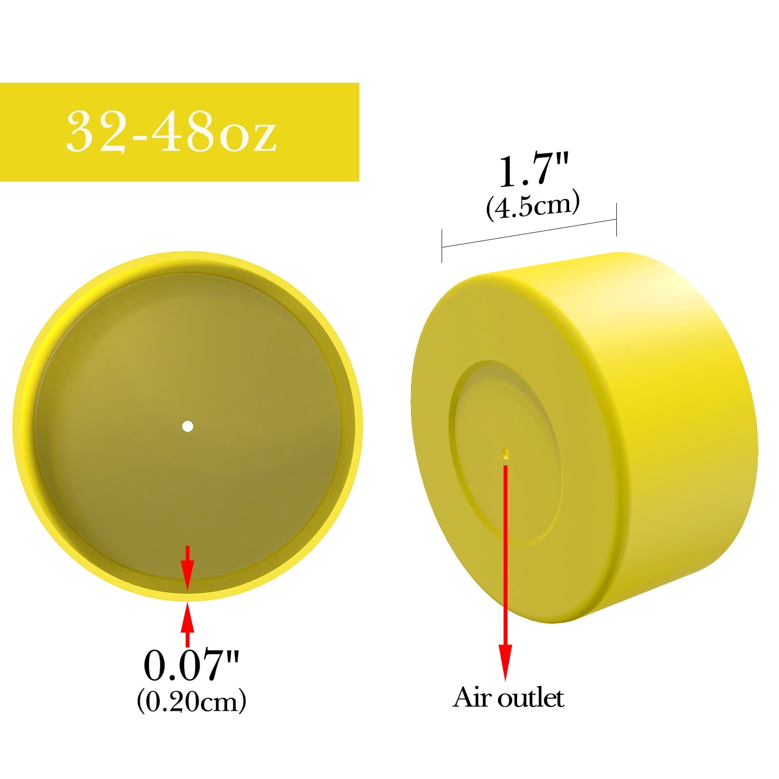 Linkidea 2 Pack Water Bottle Boot Compatible with Nalgene Sustain Wide Mouth 32oz/48oz, Narrow Mouth 32oz, Silicone Anti-Slip Bottle Bottom Bumper Protector (Yellow) - QUTA
