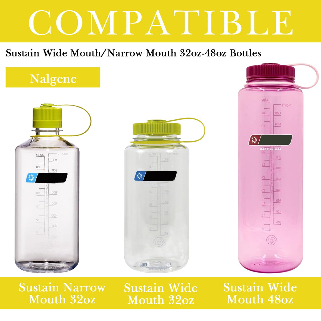 Linkidea 2 Pack Water Bottle Boot Compatible with Nalgene Sustain Wide Mouth 32oz/48oz, Narrow Mouth 32oz, Silicone Anti-Slip Bottle Bottom Bumper Protector (Yellow) - QUTA