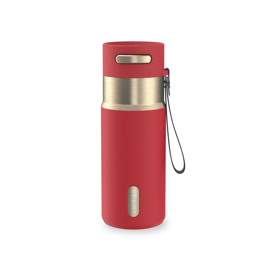 Contigo AutoSeal 16 oz Leakproof Water Bottle with Carrying Strap - 2YAK