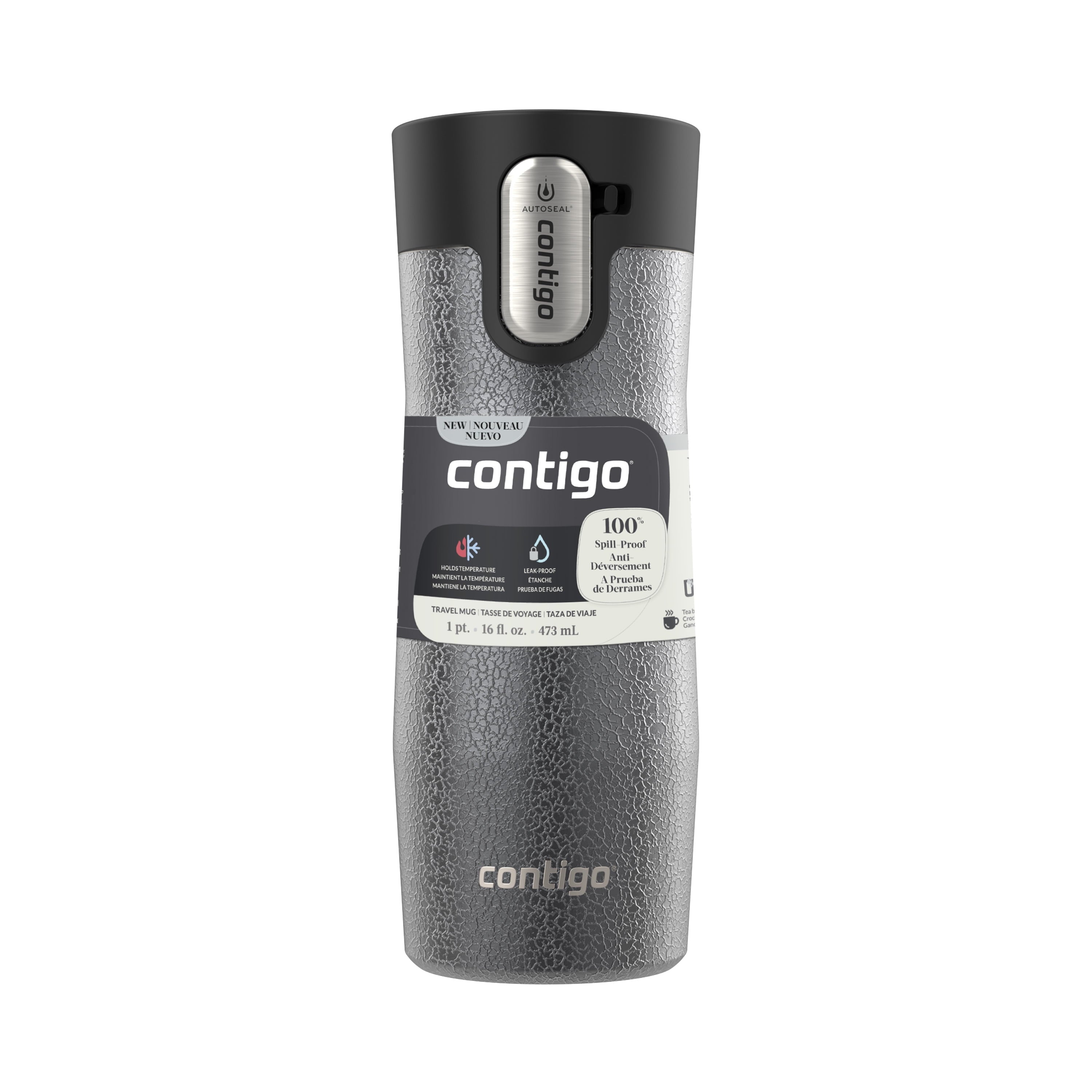 Contigo AUTOSEAL West Loop Vacuum-Insulated Stainless Steel Travel Mug with Easy-Clean Lid, 16 oz - V2MN