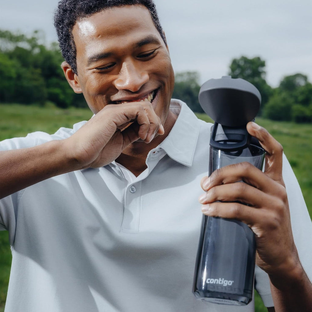 Contigo - Water Bottle with Leak-Proof and Locking Lid, BPA Free, 709ml Capacity, Black - GY2A