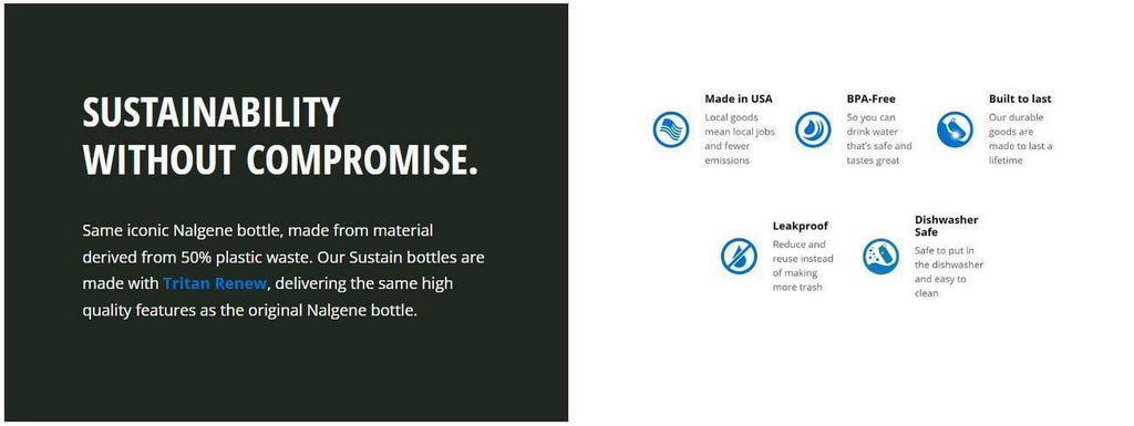 Nalgene Tritan OTF Water Bottle: 24oz, Glacial Blue - MFRK