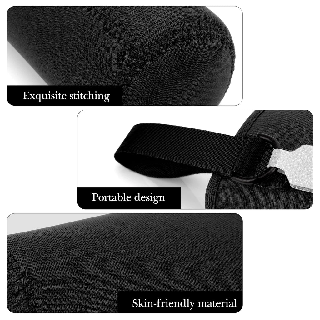 Linkidea Water Bottle Sleeve Compatible with Contigo Aubrey Tritan 14oz, Steel 13oz Kids Bottle, Waterbottle Holder Bag with Name Tag, Black - 8QAK