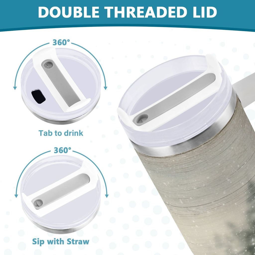 40 oz Insulated Stainless Steel Tumbler Double Wall Stainless Steel Tumbler with 2-Way Drinking Vintage Red Truck - RHPN