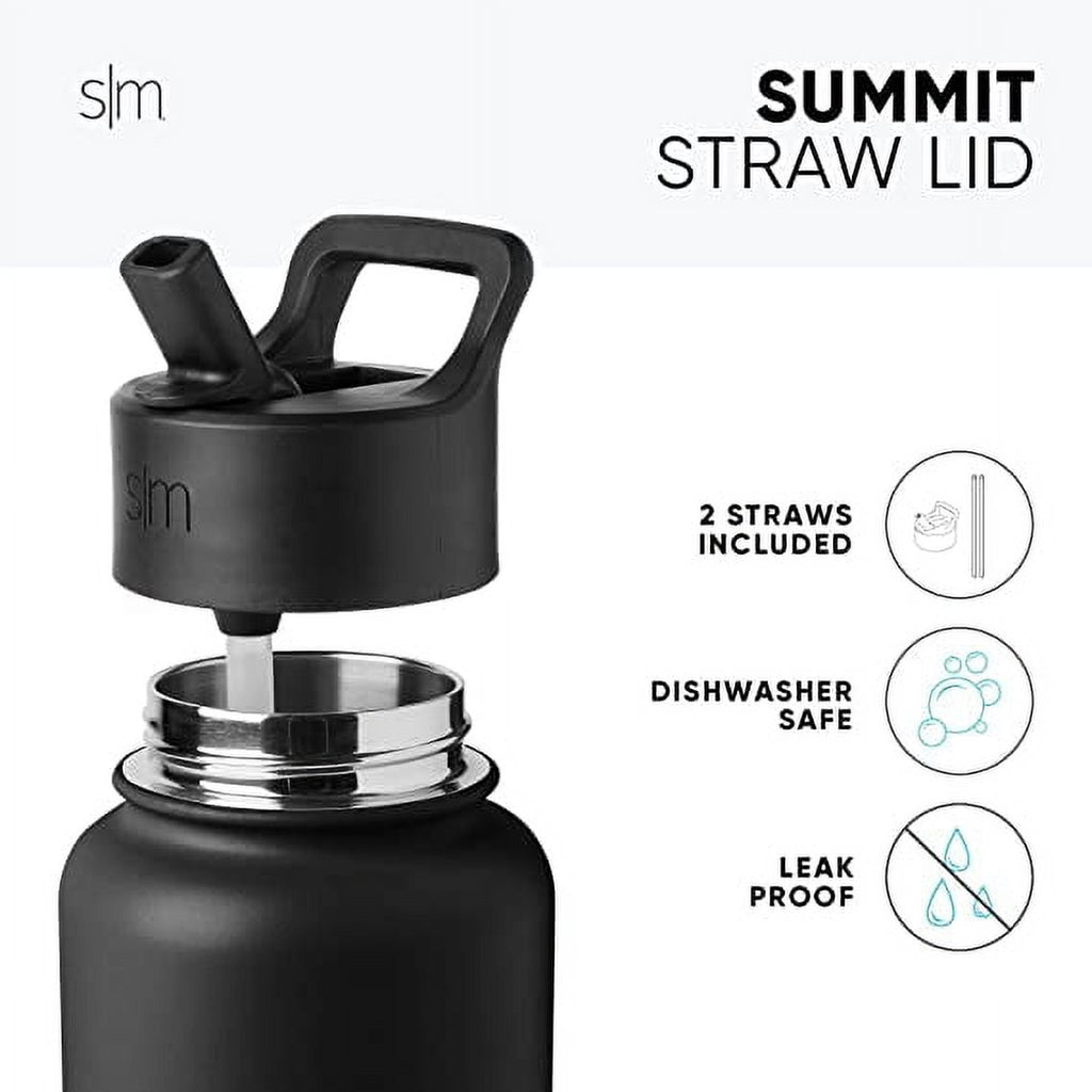 Simple Modern Summit Water Bottle Straw Lid Vacuum Insulated Stainless Steel Bottle | 14 fl oz - 4SRN