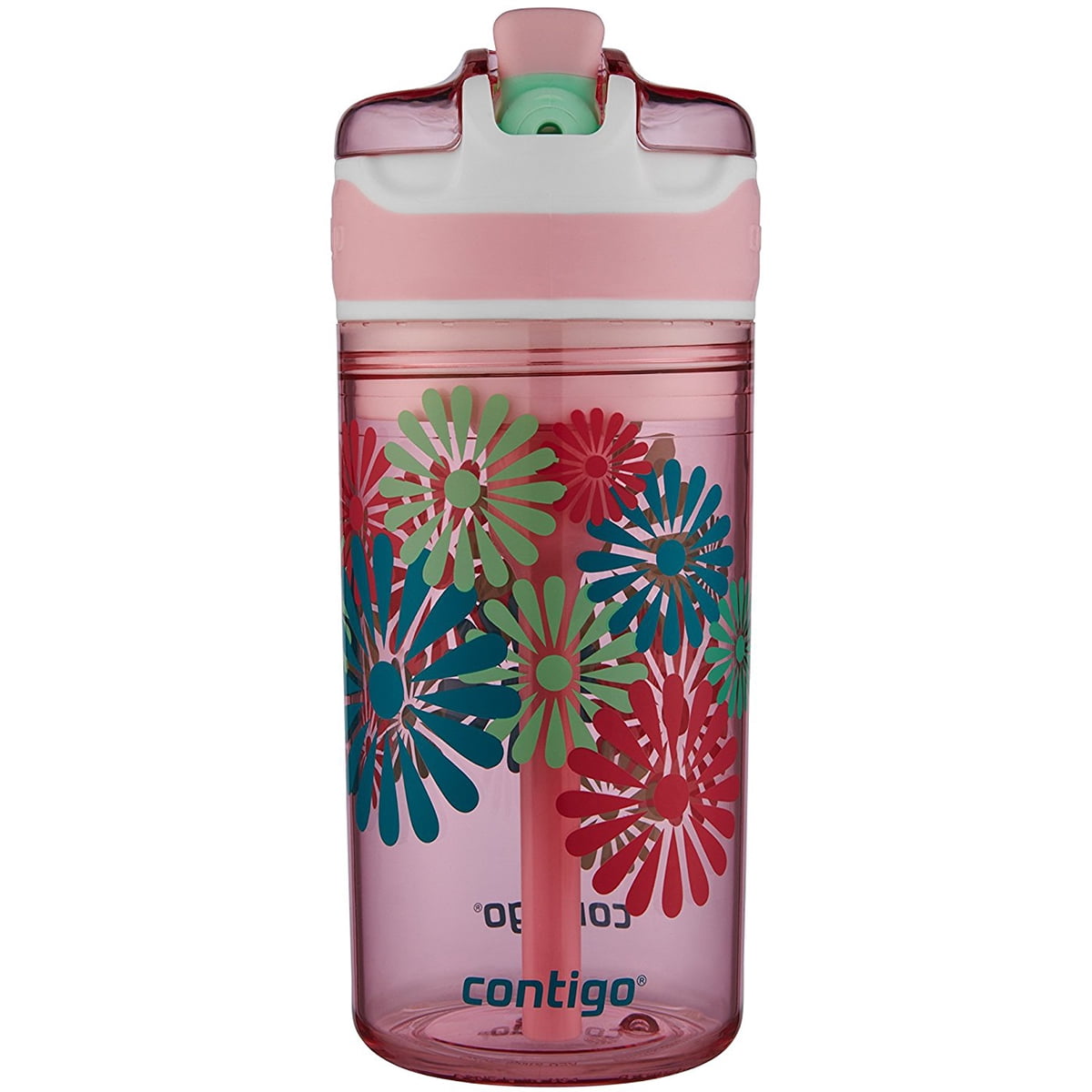 Contigo 13 oz. Kid's Snack Hero Drink Tumbler - Ballet Slipper Pink with Flowers - 9YD4