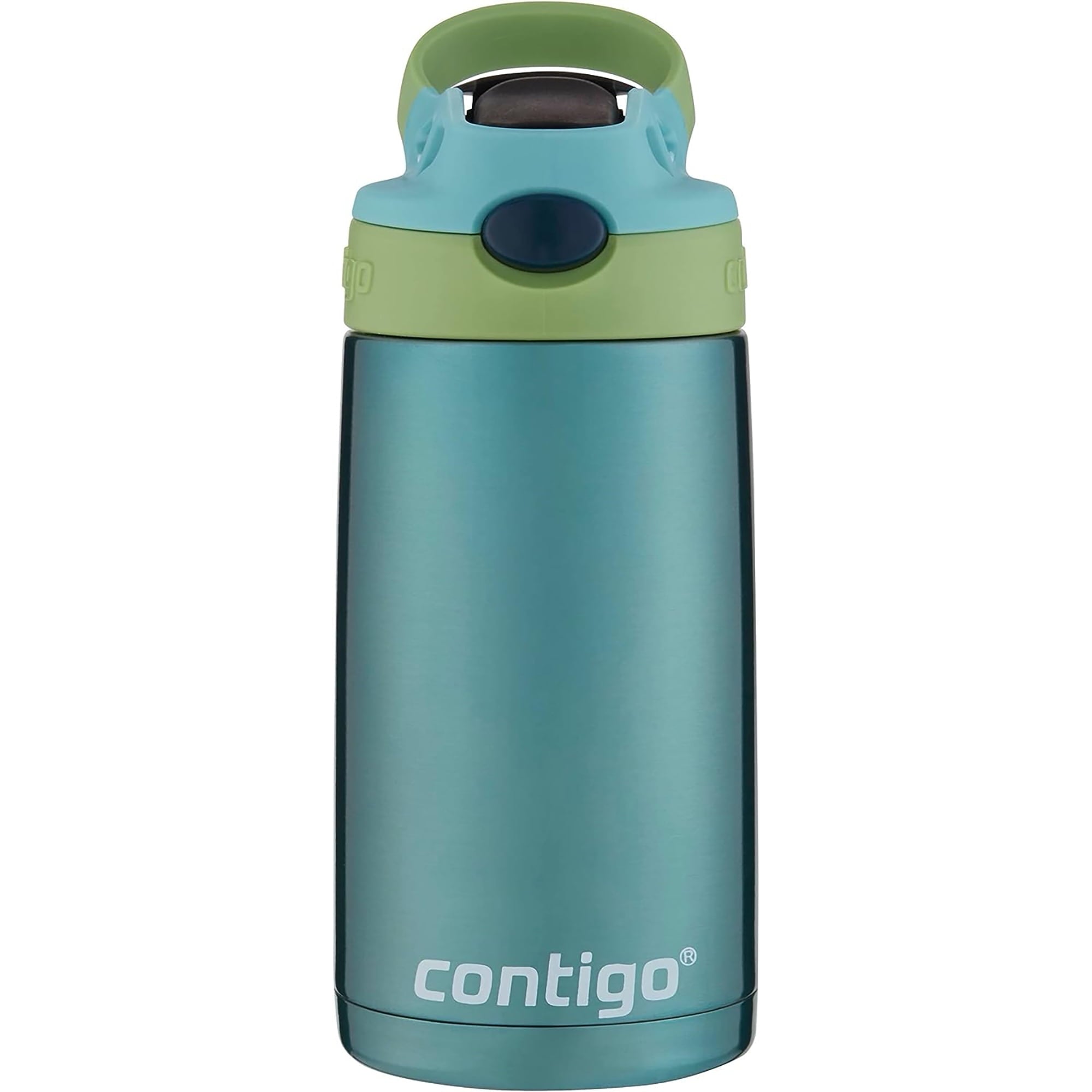 Contigo Kid's 13 oz. AutoSpout Straw Water Bottle - Stainless Steel/Azalea/Pansy - LNEK