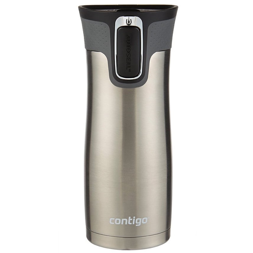 Contigo AUTOSEAL West Loop 2.0 Travel Mug, 16 oz., Stainless Steel with Black Button - JHPG