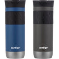 Contigo Byron 2.0 Stainless Steel Travel Mug with SNAPSEAL Lid and Grip, 20 oz, Sake &amp; Blue Corn, 2-Pack - GVNC