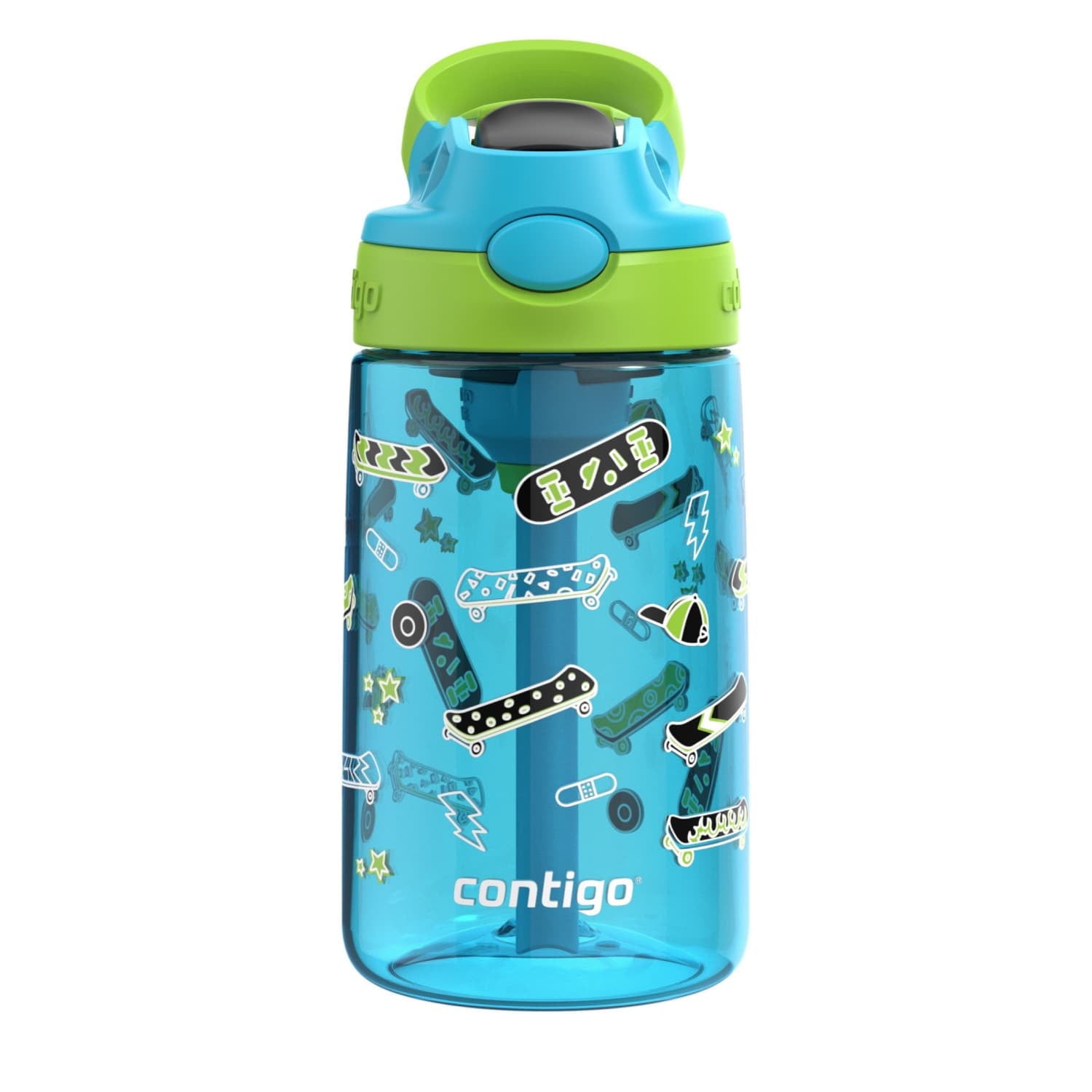 Contigo Aubrey Leak-Proof Spill-Proof Water Bottle, Blue, 14 oz. - SLC3