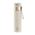 Contigo AutoSeal Leakproof Stainless Steel Reusable Water Bottle Tumbler with Carrying Strap, Cream/Champagne, 24 oz - MHSJ