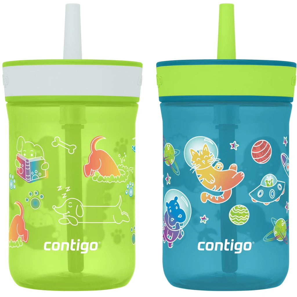 Contigo Kid's 14 oz. Leighton Tumbler 2-Pack - Dogs Doing Things/Spacecraft - VR45