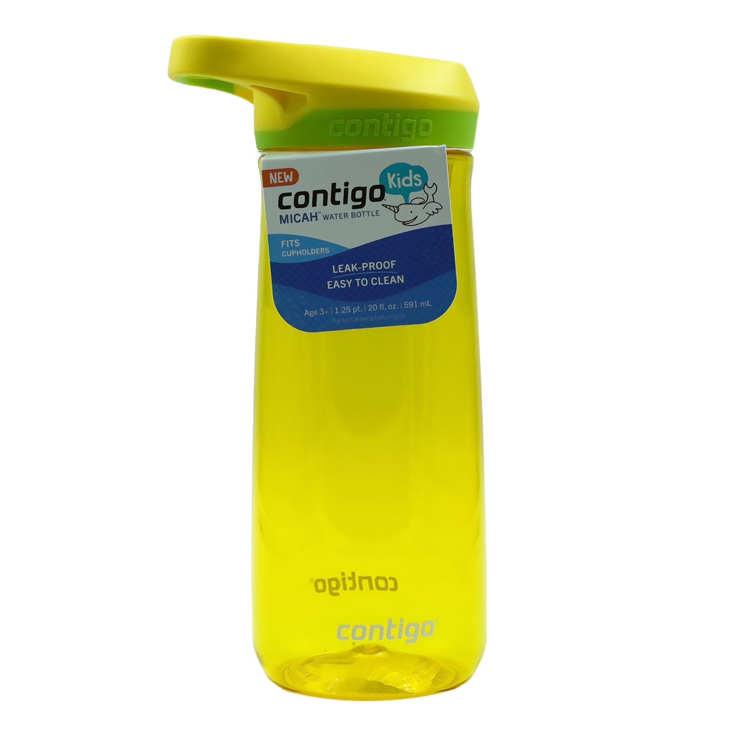 Contigo Kid's 20 oz. Micah Water Bottle w/ Simple Lid - Pineapple/Cool Lime - HBA3