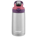 Contigo Kids Stainless Steel Water Bottle with Redesigned AUTOSPOUT Straw Lid Eggplant and Punch, 13 fl oz. - 4VP4