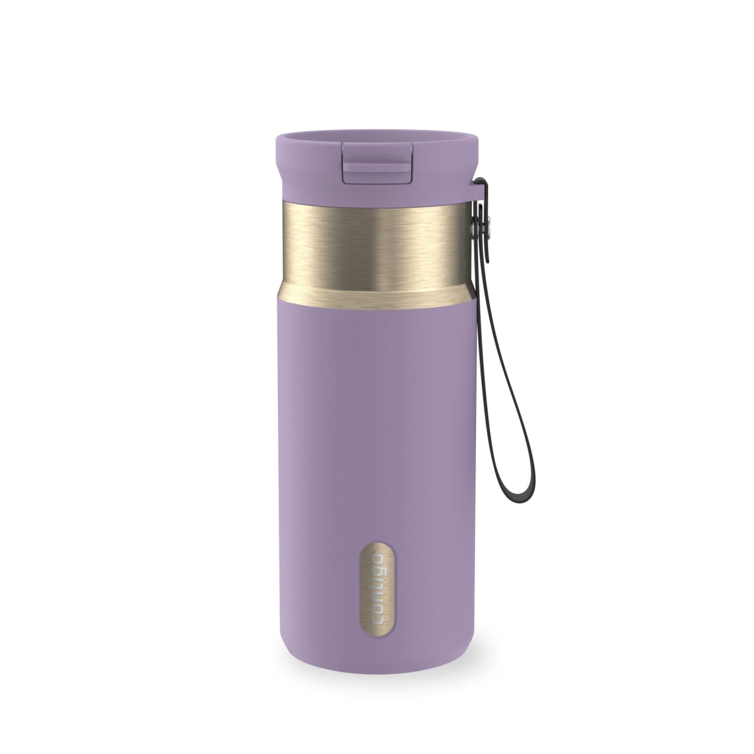 Contigo SnapSeal 16 oz Leakproof Stainless Steel Water Bottle with Carrying Strap - T83S