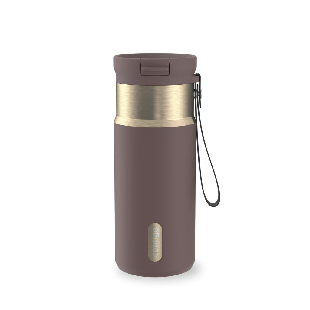 Contigo SnapSeal 16 oz Leakproof Stainless Steel Water Bottle with Carrying Strap - T83S