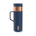 Contigo SnapSeal Leakproof Stainless Steel Reusable Water Bottle Tumbler with Side Handle, Dark Blue/Bronze, 20 oz - 2KE2