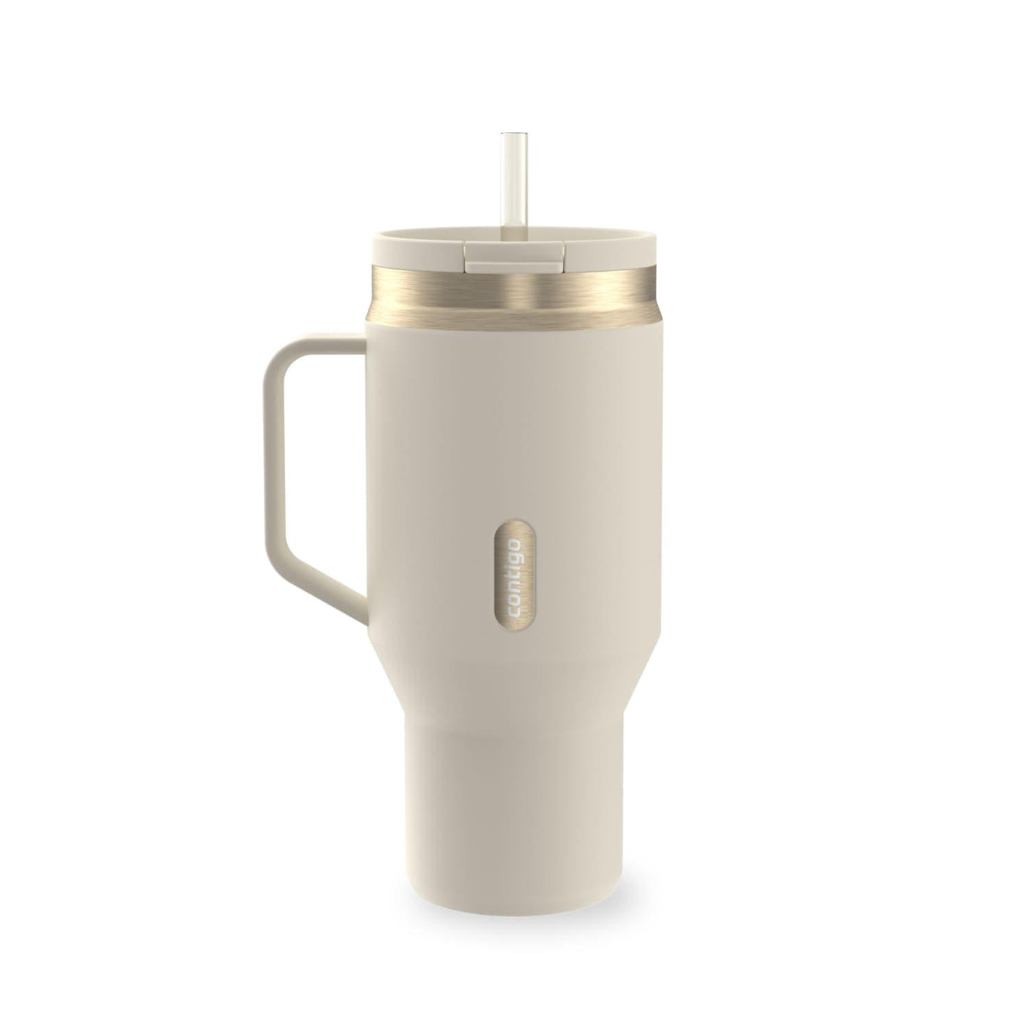 Contigo SnapSeal Leakproof Stainless Steel Reusable Water Bottle Tumbler with Side Handle, Black/Bronze, 30 oz - K4KT