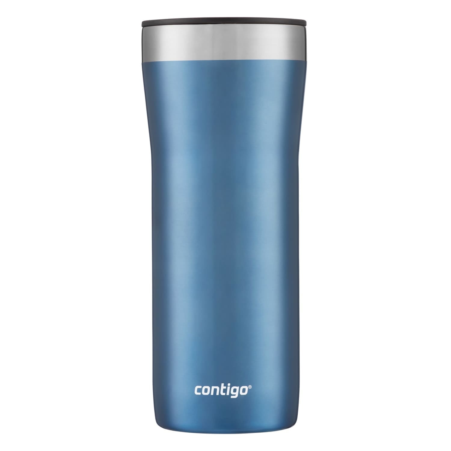 Contigo Streeterville Stainless Steel Tumbler with Plastic Straw and Splash-Proof Lid, Licorice, 32 fl. oz - 6AMY