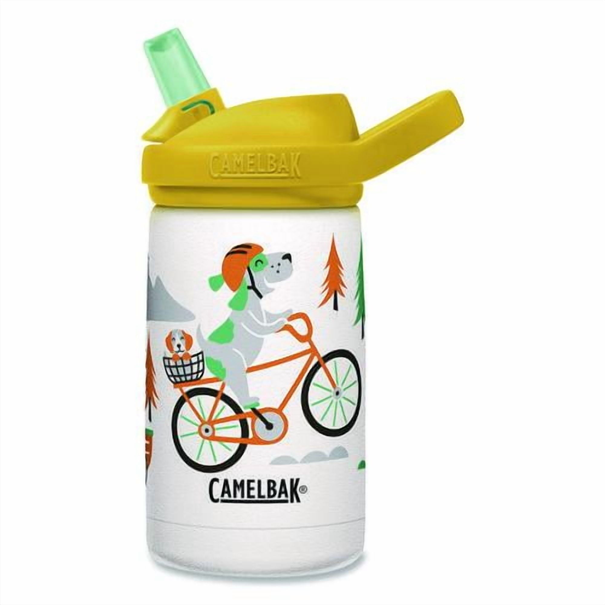 CamelBak Eddy+ Kids - Water bottle - Size 4.25 in x 2.91 in - Height 6.5 in - 12 fl.oz - biking dogs - US84