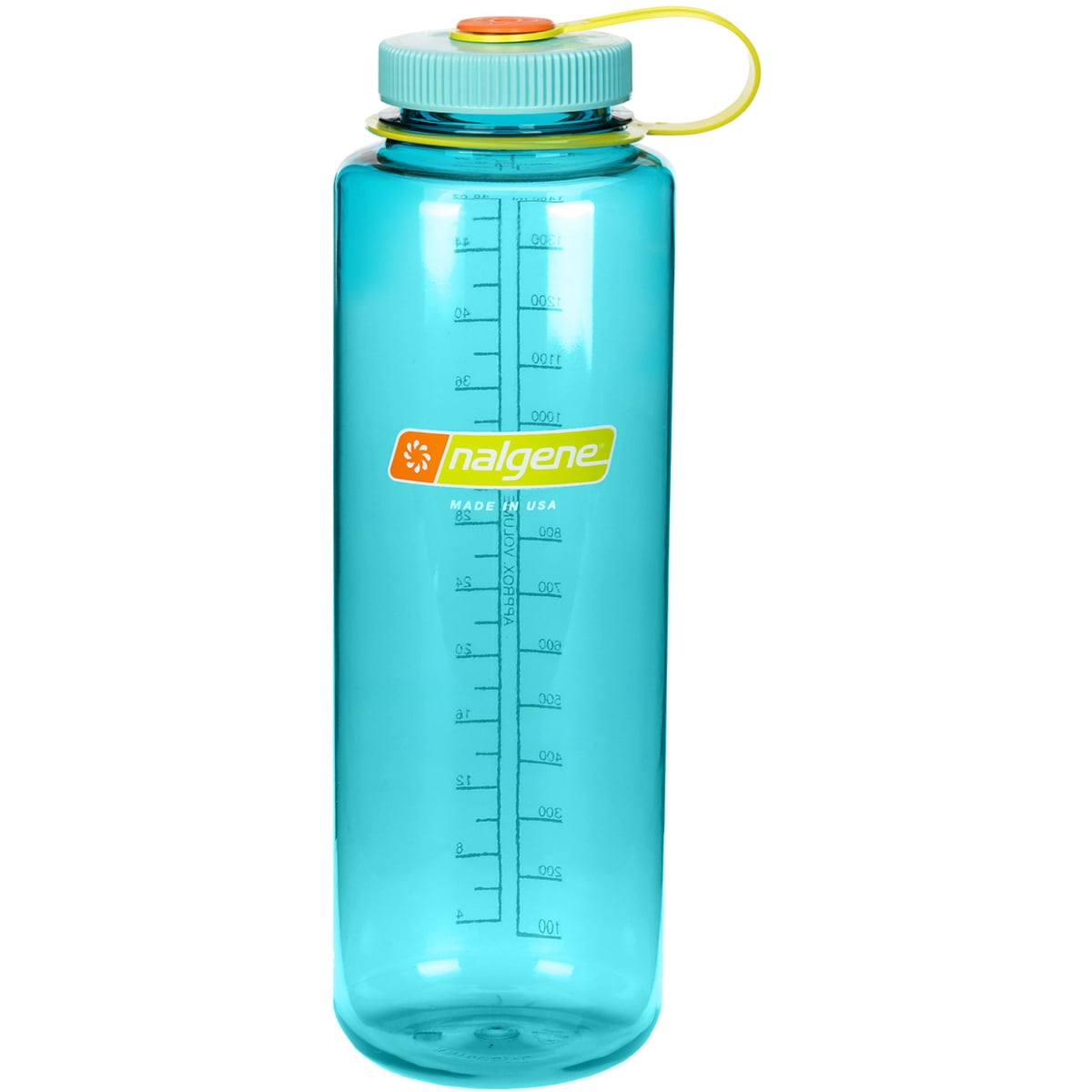 Nalgene Sustain Tritan BPA-Free Water Bottle Made with Material Derived from 50% Plastic Waste (using ISCC certified mass balance), 48 OZ, Wide Mouth, Blue - WCUY