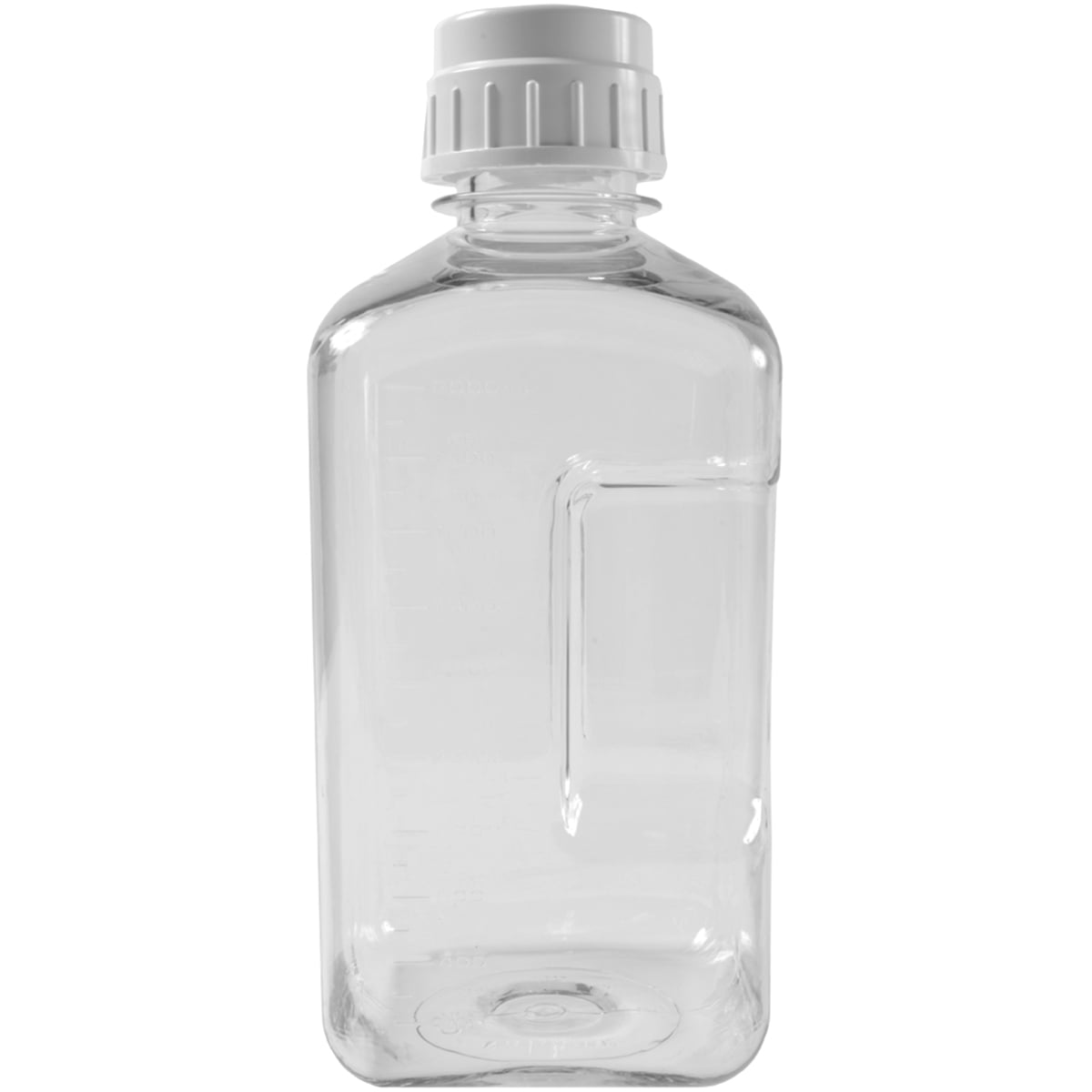Nalgene Transparent Lexan Polycarbonate Square Storage Bottle - 8 oz. - Clear - BLBJ