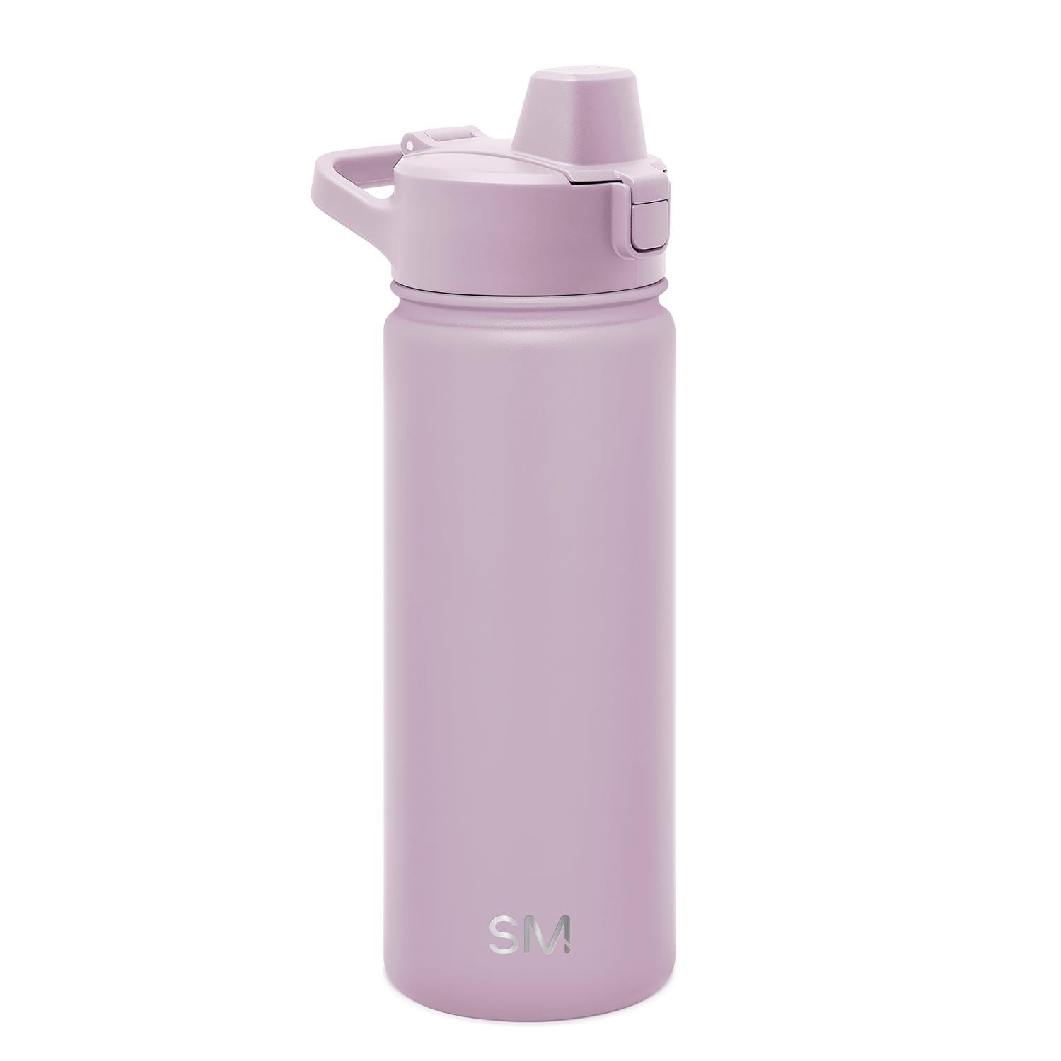 Simple Modern 18 fl oz Insulated Stainless Steel Summit Water Bottle with Covered Silicone Straw Lid | Sweet Taffy - 5MNL