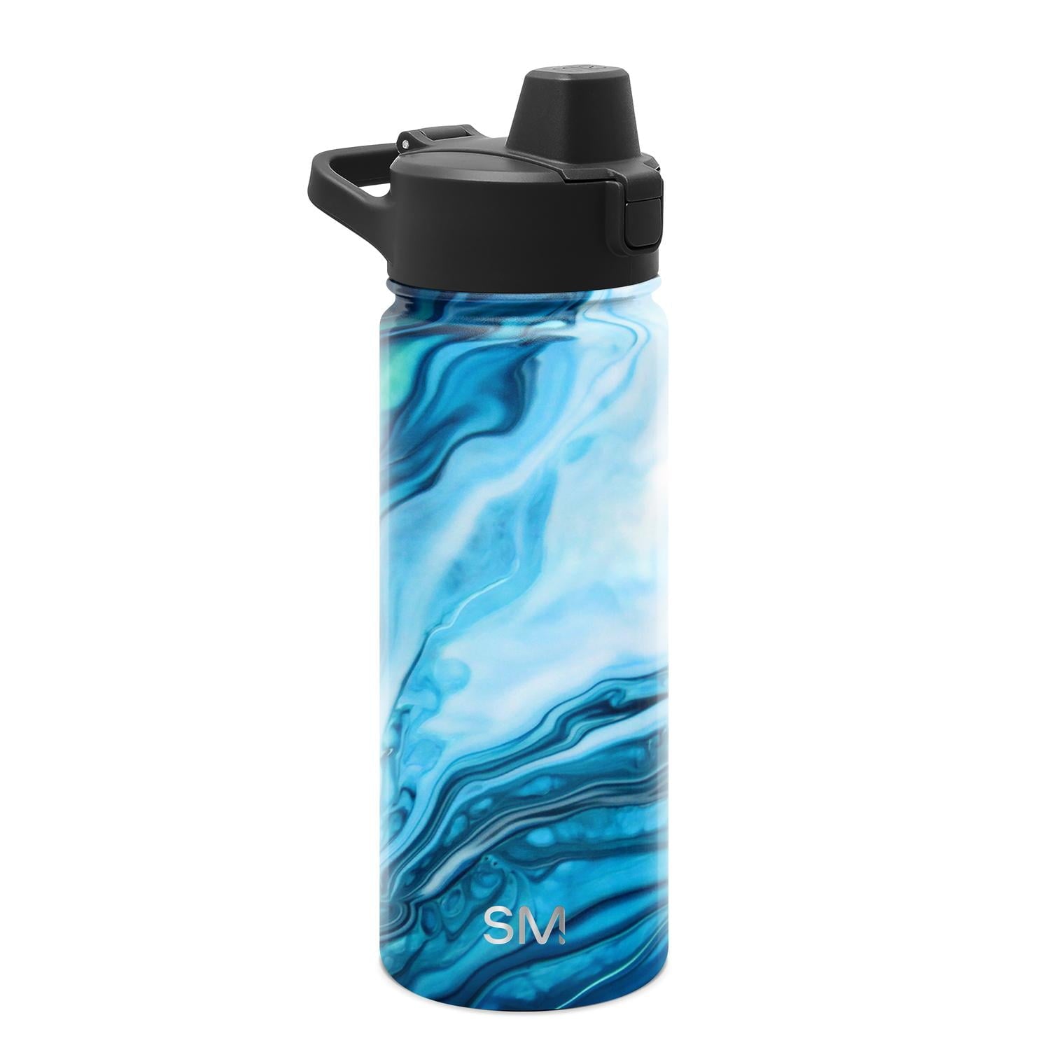 Simple Modern 18 fl oz Insulated Stainless Steel Summit Water Bottle with Covered Silicone Straw Lid | Sweet Taffy - 5MNL
