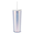Simple Modern 24 fl oz Double Wall Plastic Classic Tumbler with Straw|Opalescent - 9GGR