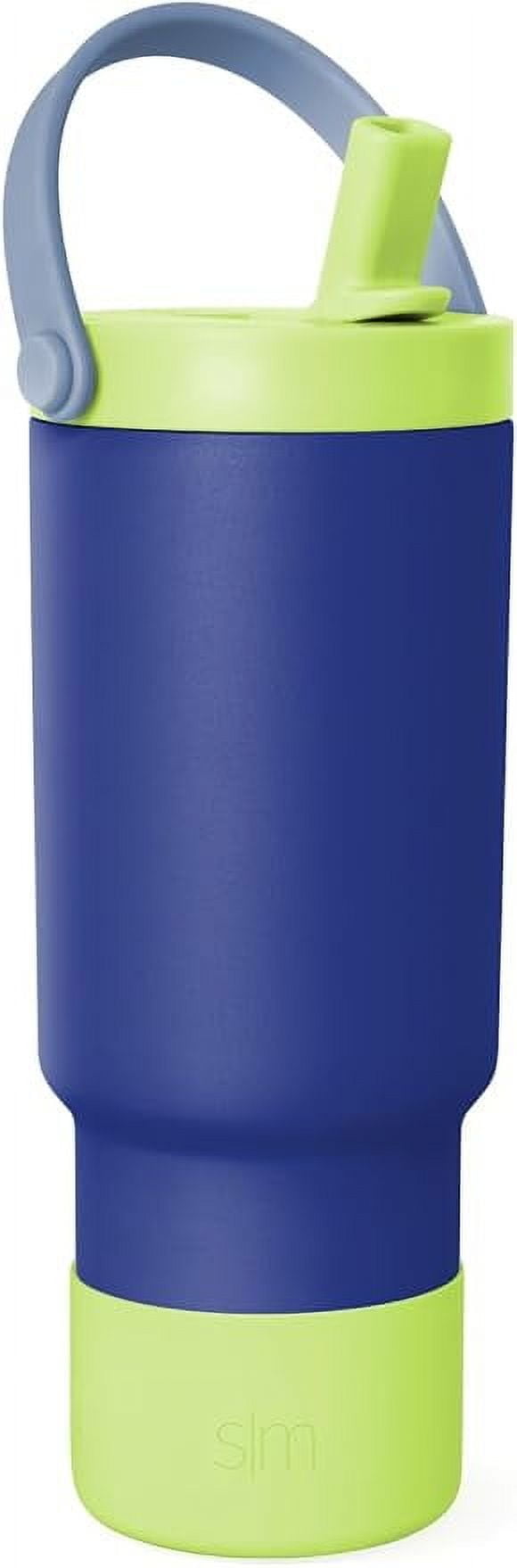 Simple Modern 24 fl oz Insulated Stainless Steel Trek Pivot Tumbler with Straw Lid and Top Handle|Seaside Blue - YYQZ