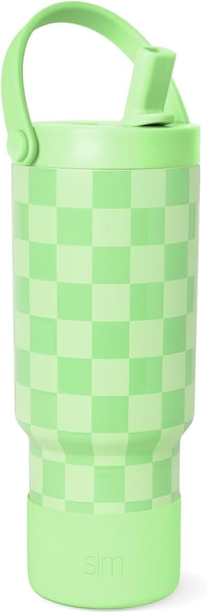 Simple Modern 24 fl oz Insulated Stainless Steel Trek Pivot Tumbler with Straw Lid and Top Handle|Seaside Blue - YYQZ