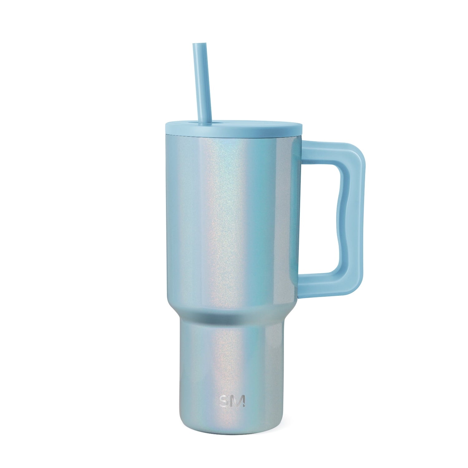 Simple Modern 30 fl oz Insulated Stainless Steel Trek Tumbler with Straw Lid | Seaglass Sage and Cream Checkmate - 2P24