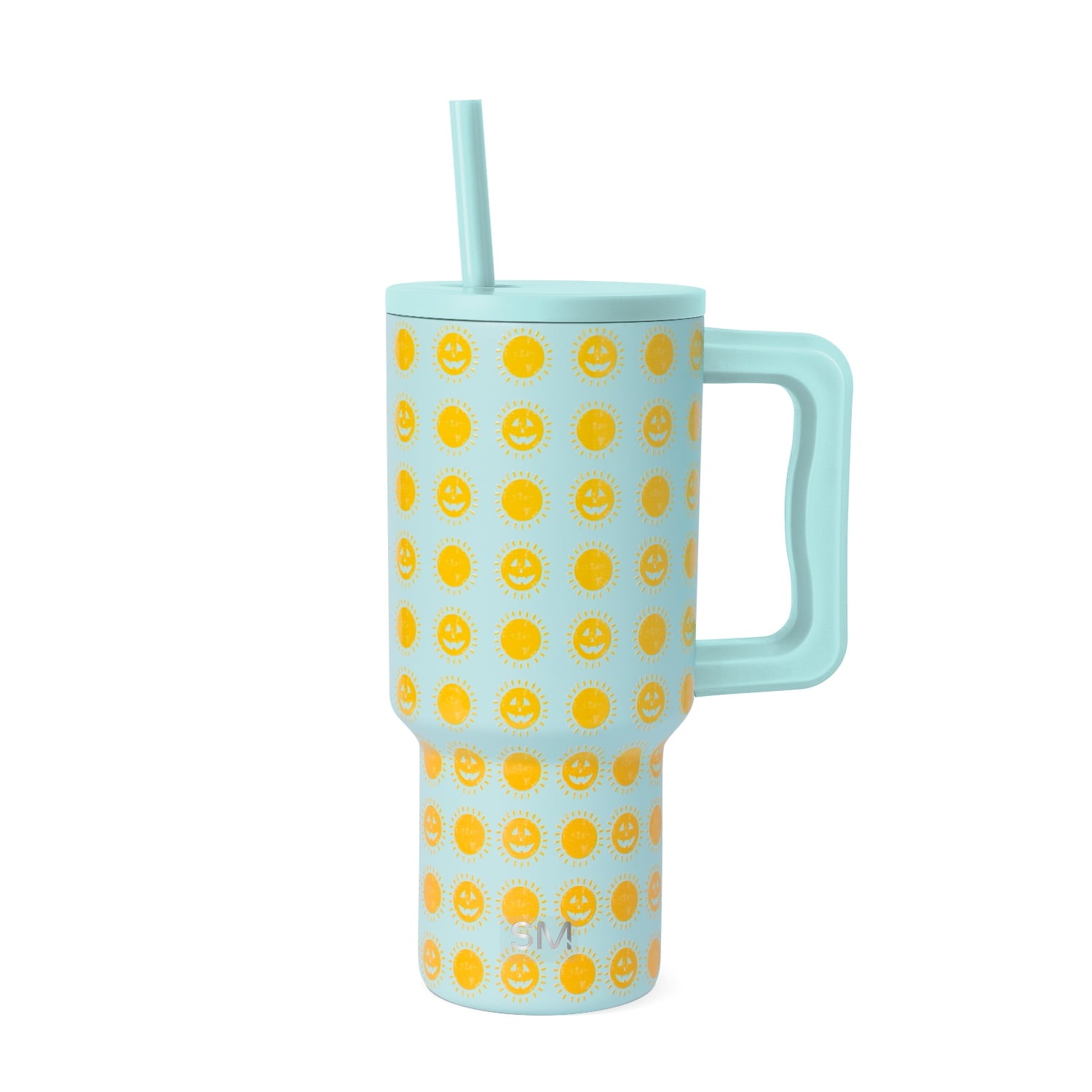 Simple Modern 30 fl oz Insulated Stainless Steel Trek Tumbler with Straw Lid | Seaglass Sage and Cream Checkmate - 2P24
