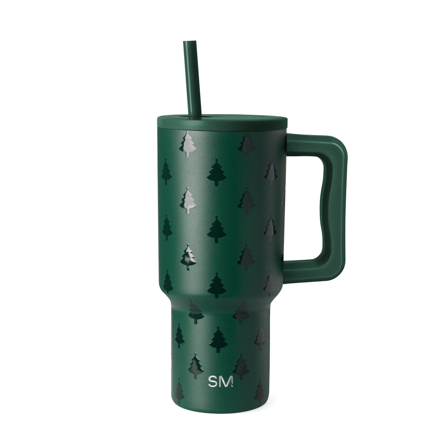 Simple Modern 30 fl oz Insulated Stainless Steel Trek Tumbler with Straw Lid | Seaglass Sage and Cream Checkmate - 2P24