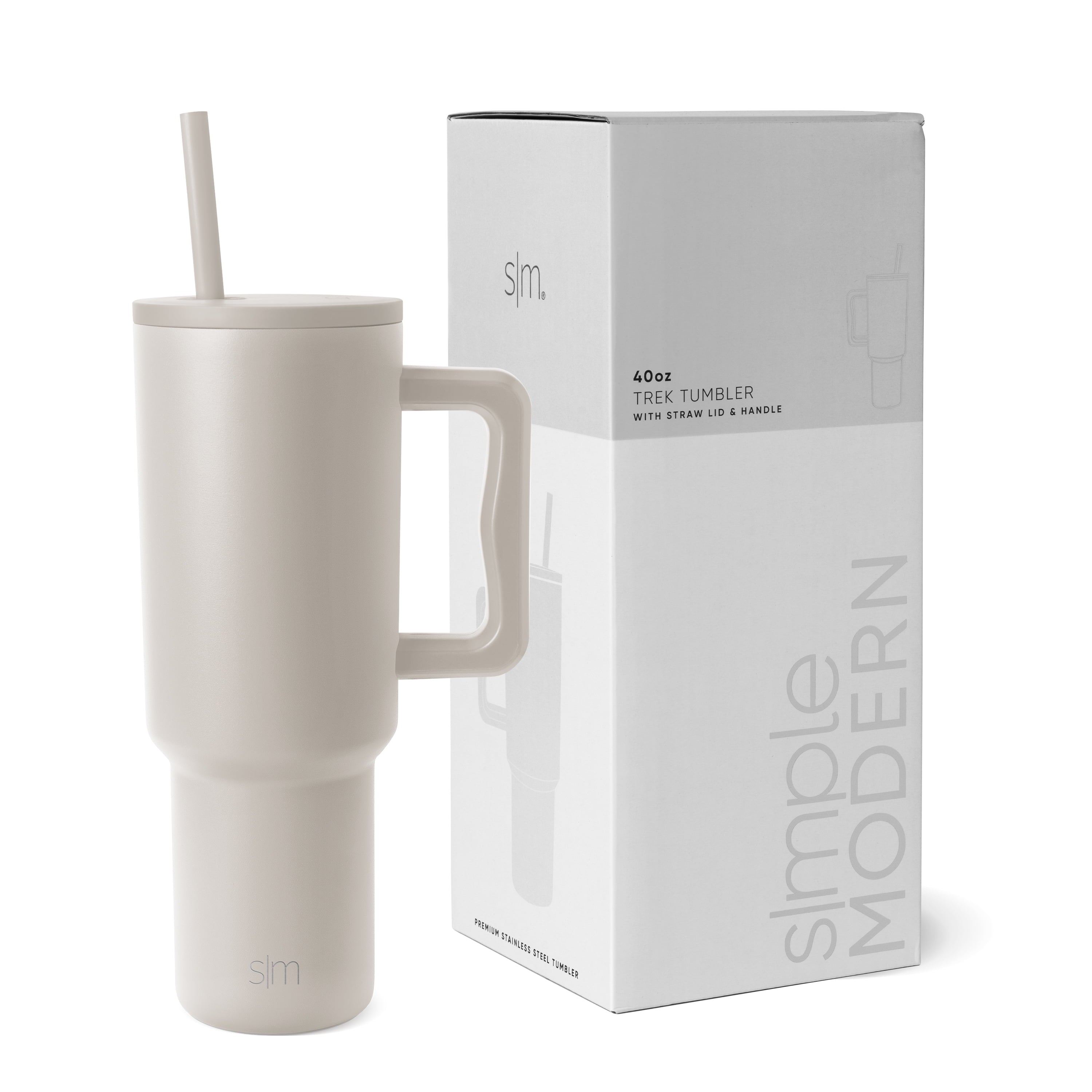Simple Modern 40 fl oz Insulated Stainless Steel Trek Tumbler with Straw Lid | 80s Mix - ZFZ8