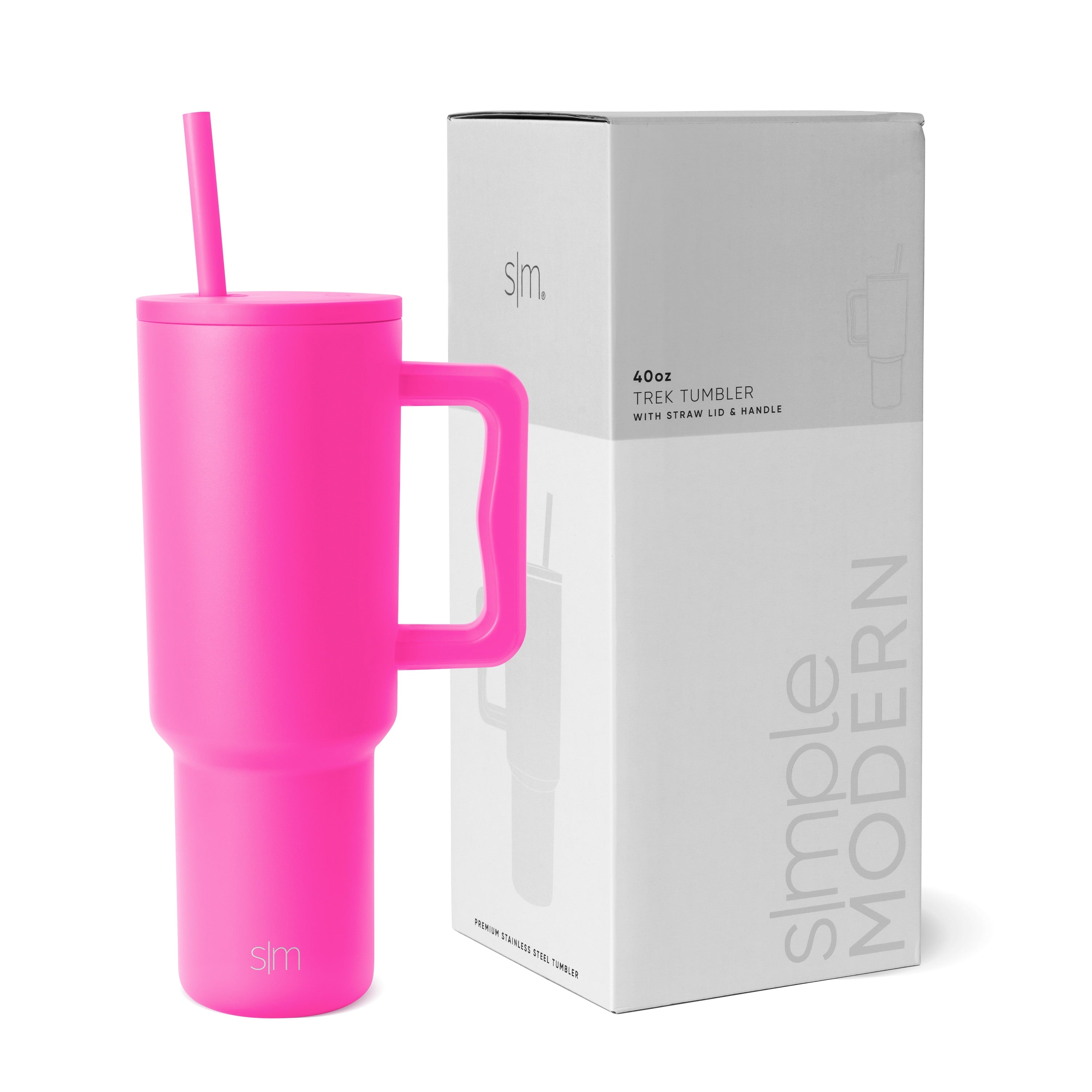 Simple Modern 40 fl oz Insulated Stainless Steel Trek Tumbler with Straw Lid | 80s Mix - ZFZ8