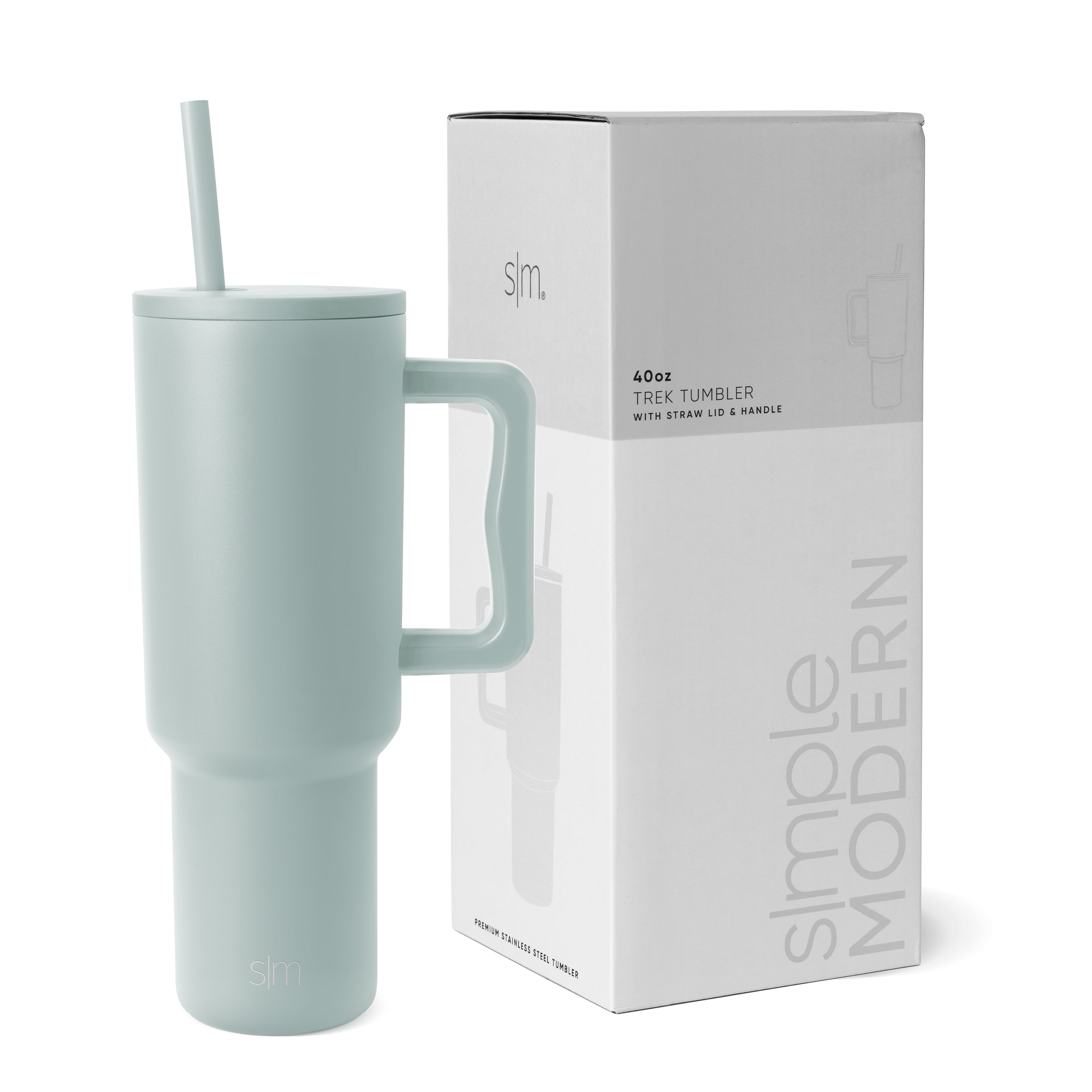 Simple Modern 40 fl oz Insulated Stainless Steel Trek Tumbler with Straw Lid | 80s Mix - ZFZ8