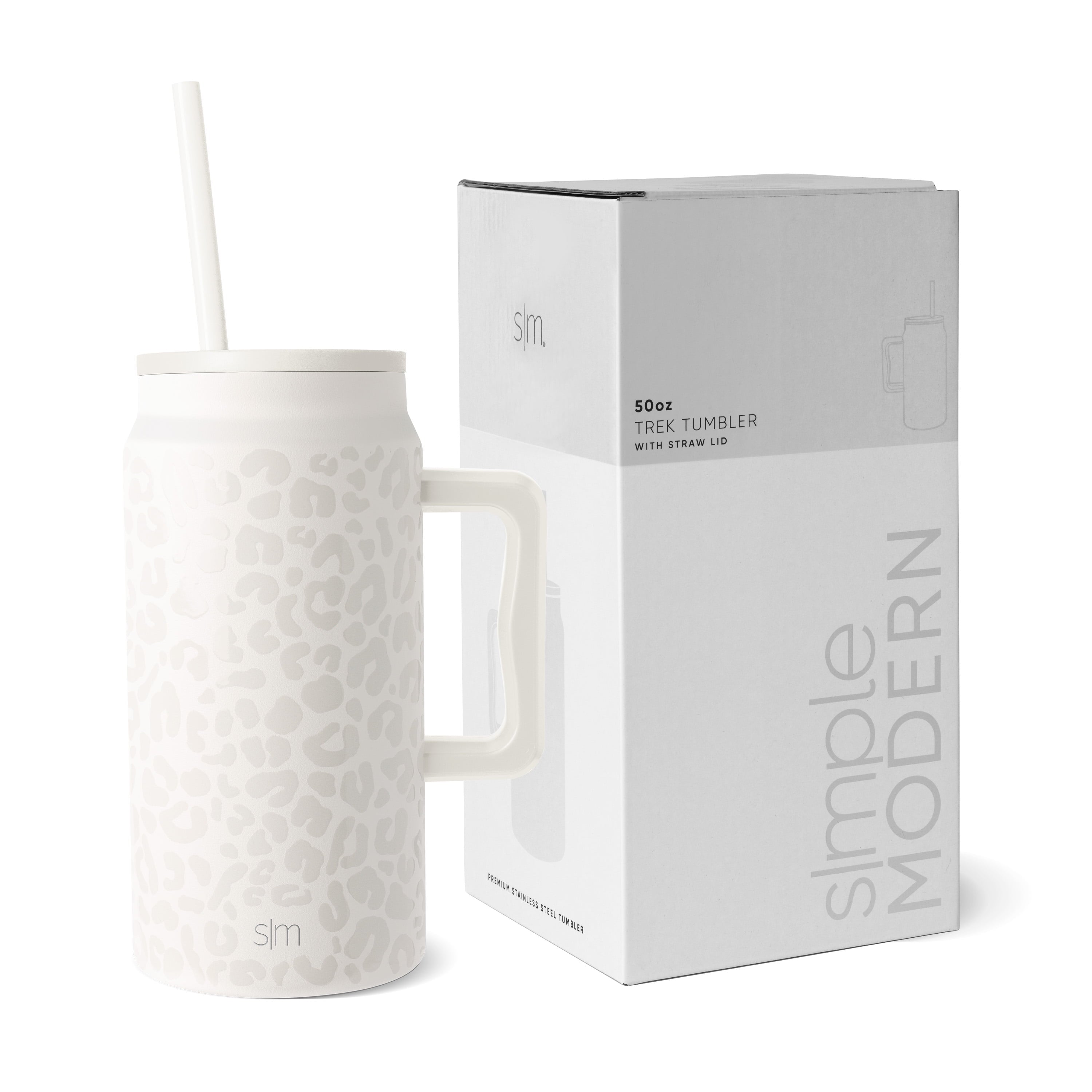 Simple Modern 50 fl oz Insulated Stainless Steel Trek Tumbler with Straw Lid | Midnight Black - 4ESP