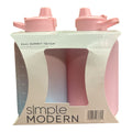 Simple Modern 64-oz Tritan Plastic Summit With Simple Flip Straw Lid 2 Pack (Sweet Taffy and Blush) - JVKE