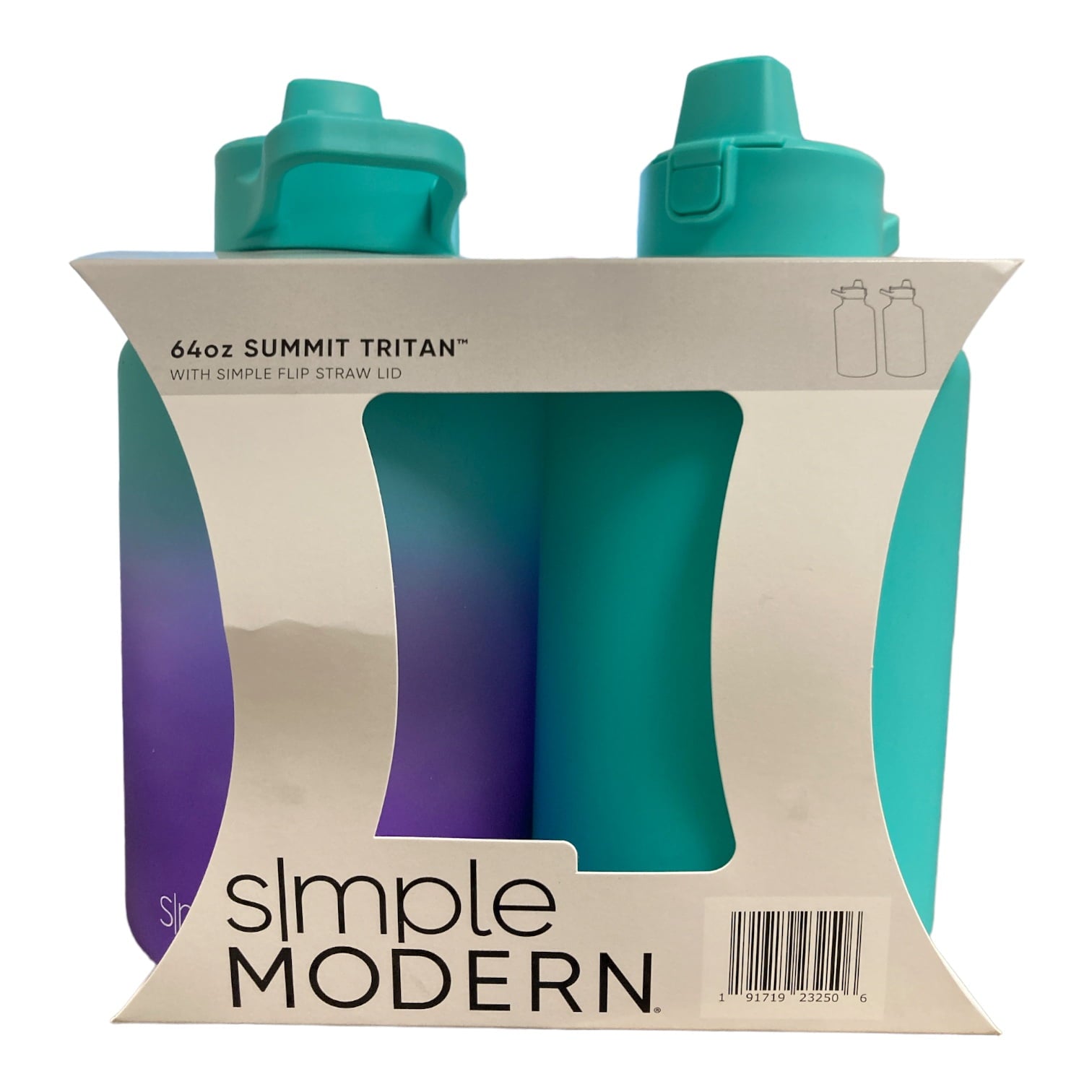 Simple Modern 64-oz Tritan Plastic Summit With Simple Flip Straw Lid 2 Pack (Sweet Taffy and Blush) - JVKE