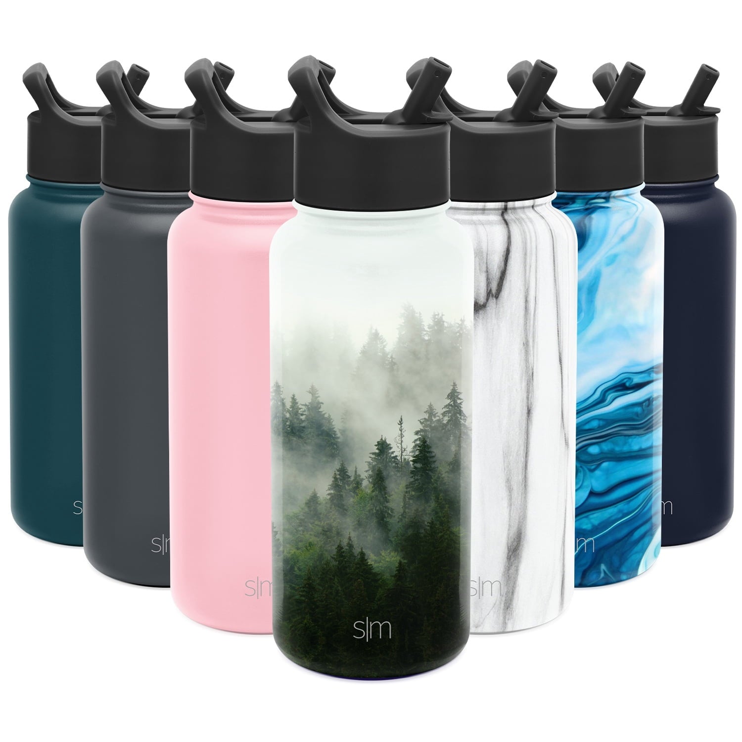 Simple Modern Summit Water Bottle Straw Lid Vacuum Insulated Stainless Steel Bottle | 18 fl oz - 9HG9