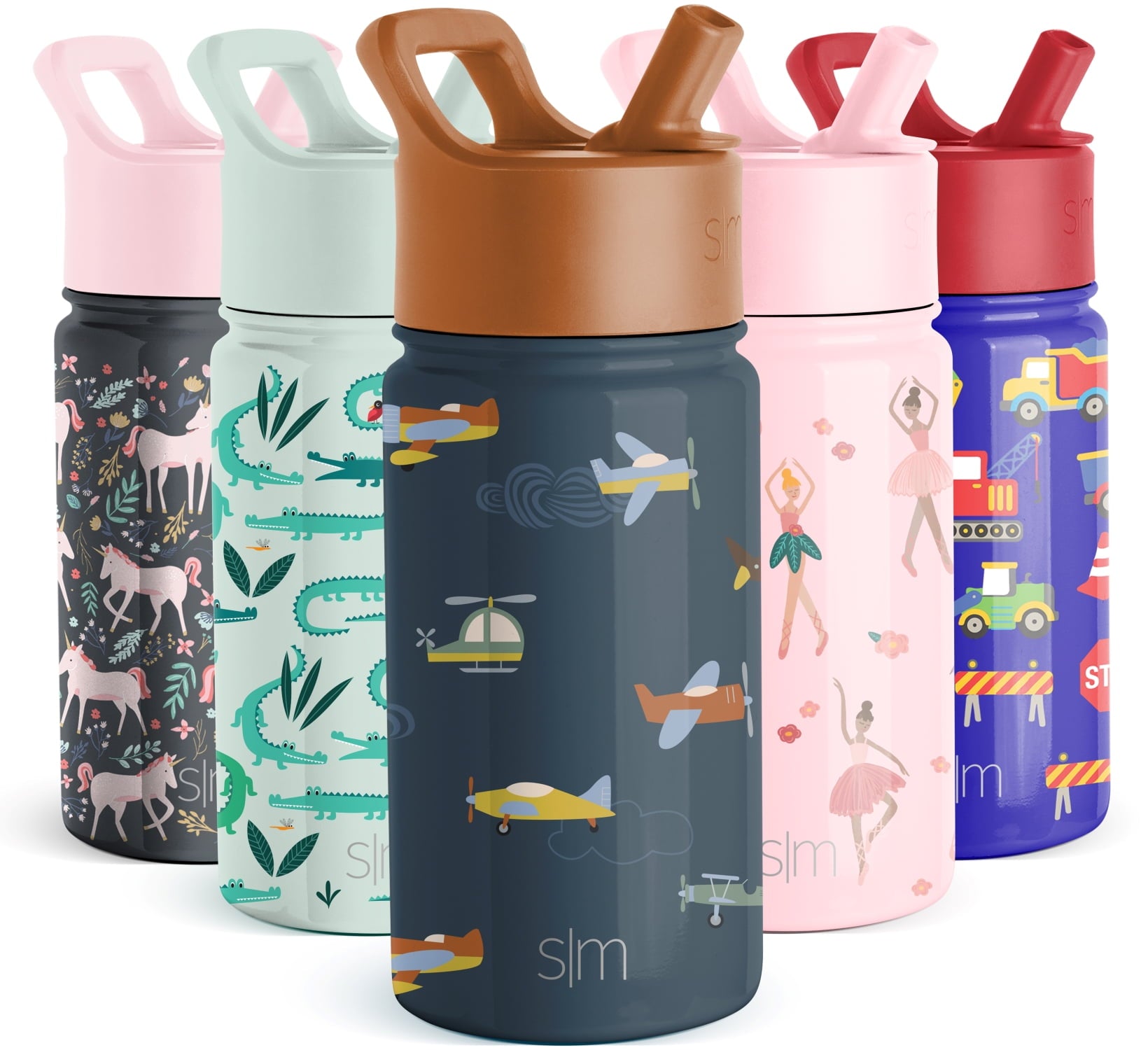 Simple Modern Summit Water Bottle Straw Lid Vacuum Insulated Stainless Steel Bottle | 14 fl oz - 4SRN
