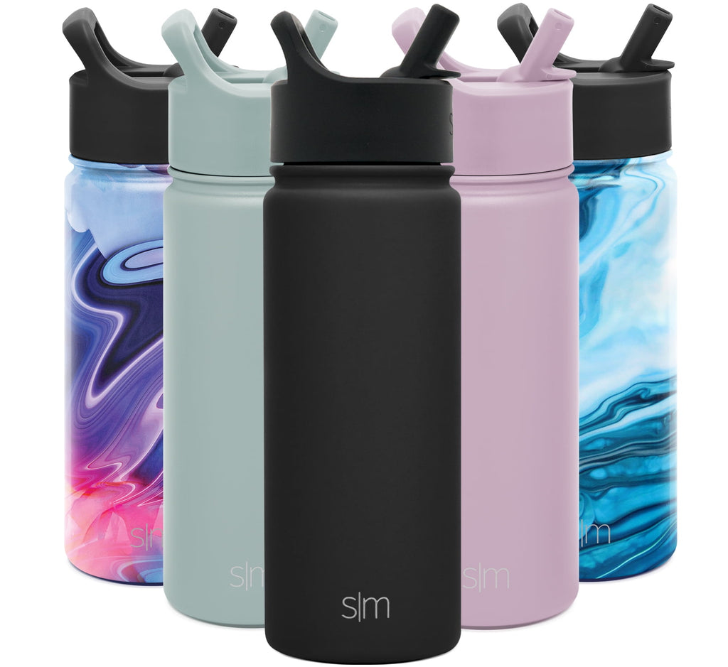 Simple Modern Summit Water Bottle Straw Lid Vacuum Insulated Stainless Steel Bottle | 18 fl oz - 9HG9