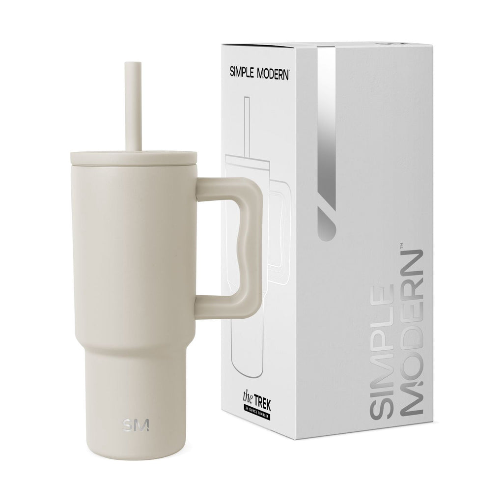 Simple Modern 24oz Trek Tumbler with handle and Silicone Straw Lid | Asteroid - NJ8Q