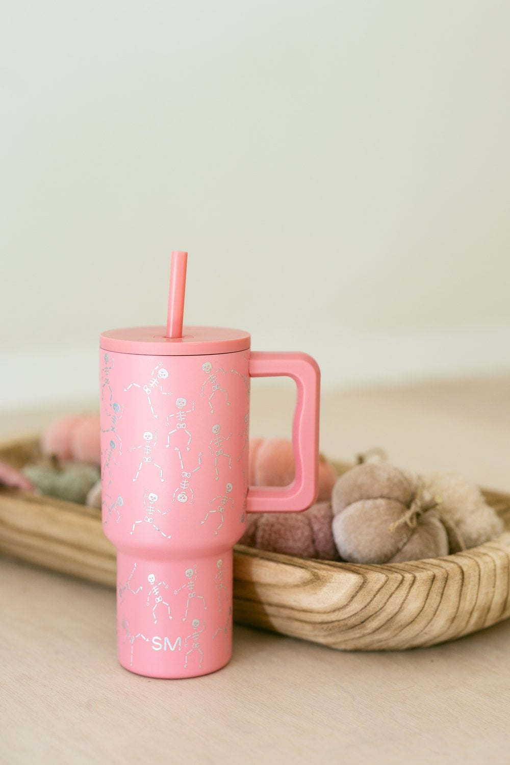 Simple Modern 30 fl oz Insulated Stainless Steel Trek Tumbler with Straw Lid | Seaglass Sage and Cream Checkmate - 2P24