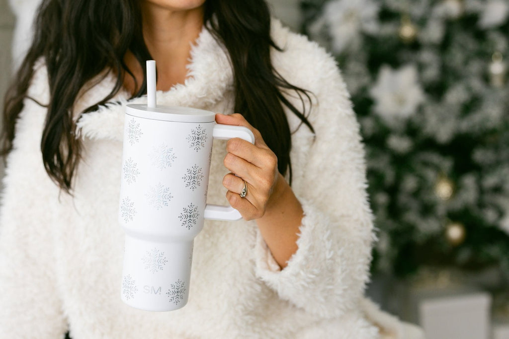 Simple Modern 30 fl oz Insulated Stainless Steel Trek Tumbler with Straw Lid | Seaglass Sage and Cream Checkmate - 2P24