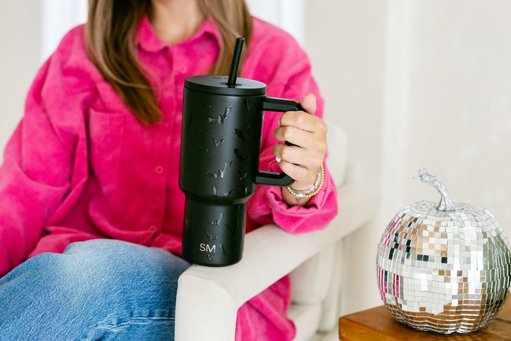Simple Modern 30 fl oz Insulated Stainless Steel Trek Tumbler with Straw Lid | Seaglass Sage and Cream Checkmate - 2P24